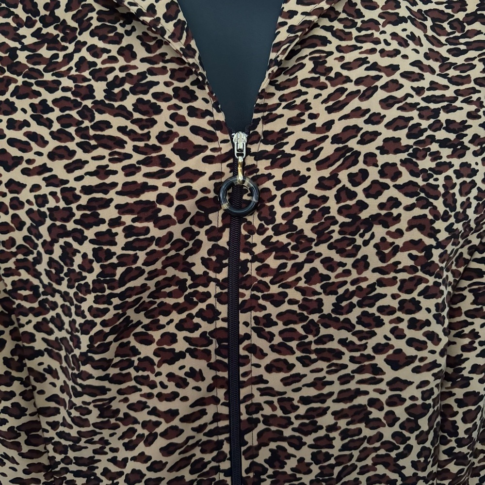 Kathie Lee Collection Leopard Print Sleeveless Top Size 14 - Picture 3 of 5